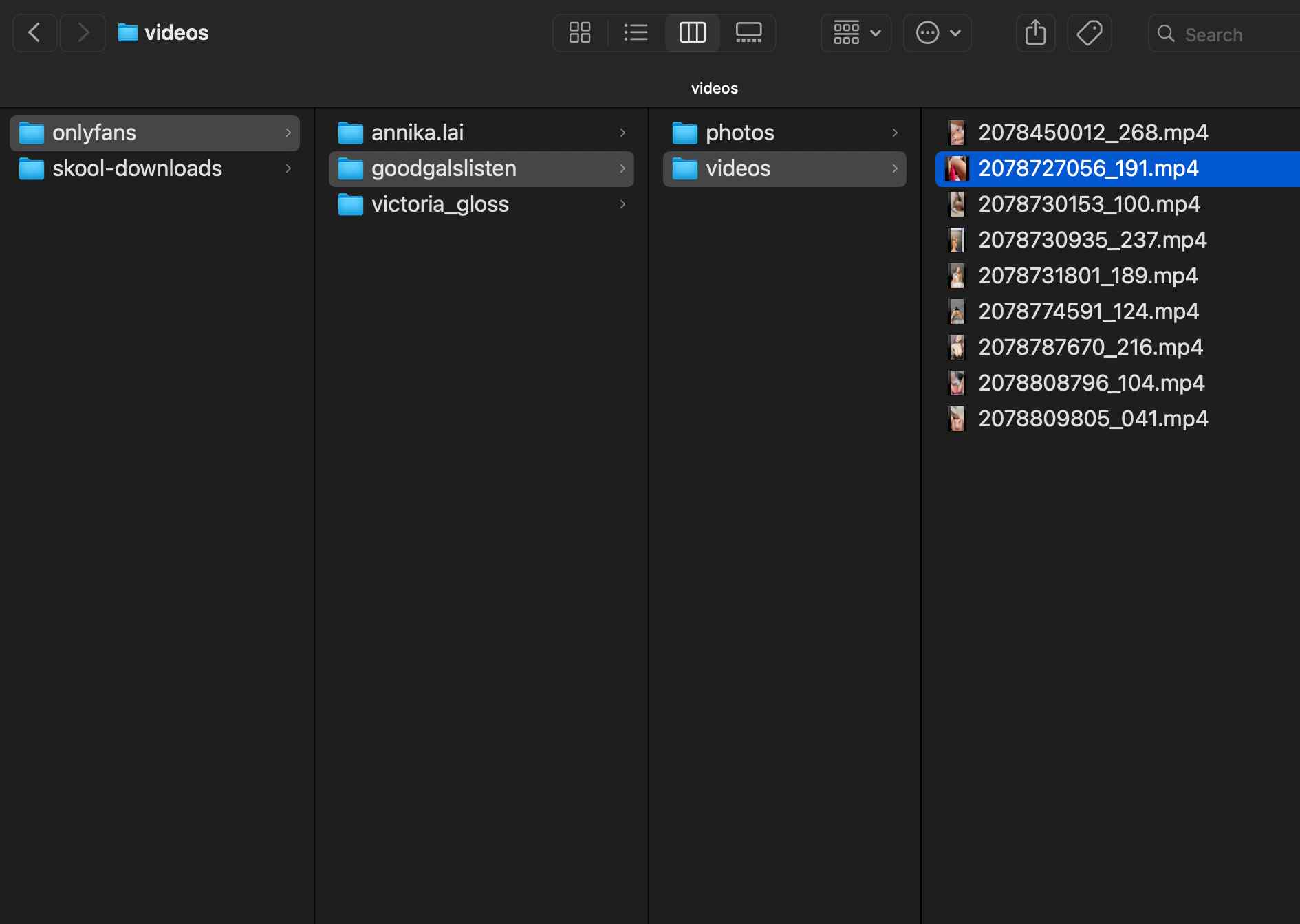 OnlyFans downloader results and organization